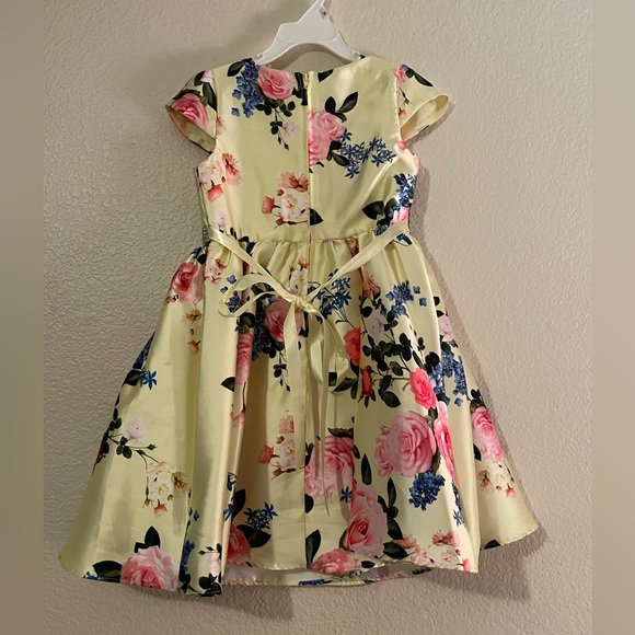 Rare Editions Little Girls Floral Fit and Flare Dress - Picture 5 of 6